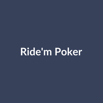 Ride'm Poker